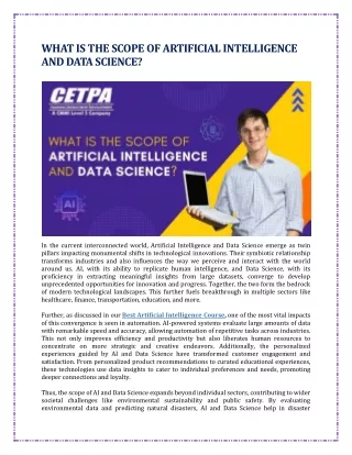 what is the scope of artificial intelligence