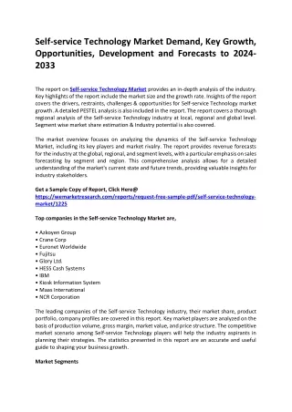 self service technology market demand key growth