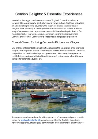 Cornish Delights_ 5 Essential Experiences