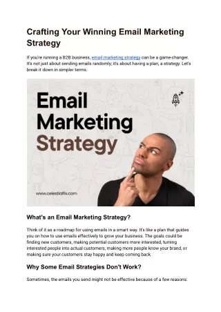 Crafting Your Winning Email Marketing Strategy