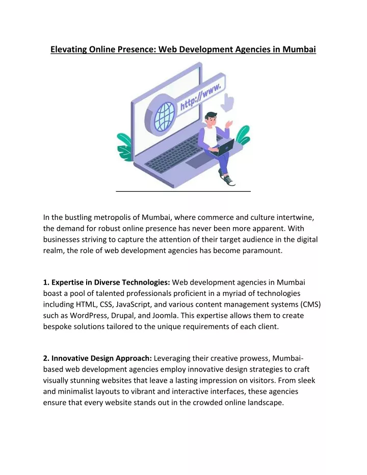 elevating online presence web development
