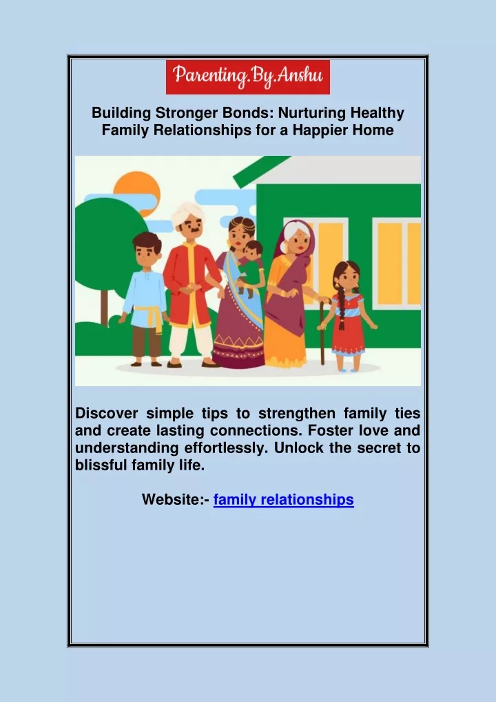 building stronger bonds nurturing healthy family