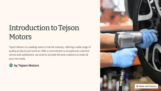 Introduction to Tejson Motors