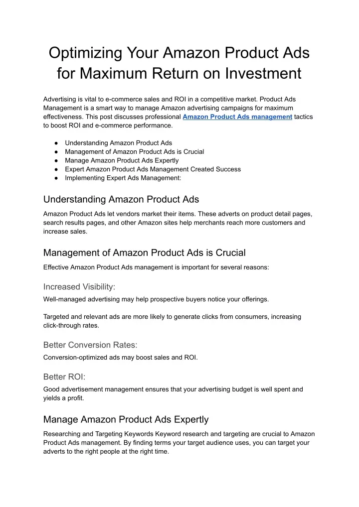 optimizing your amazon product ads for maximum