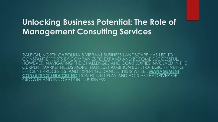 unlocking business potential the role of management consulting services
