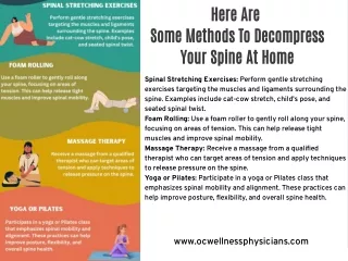 Some methods to decompress your spine at home