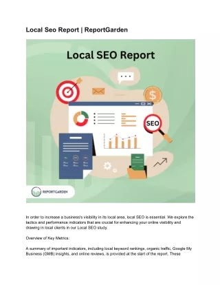 local seo report reportgarden