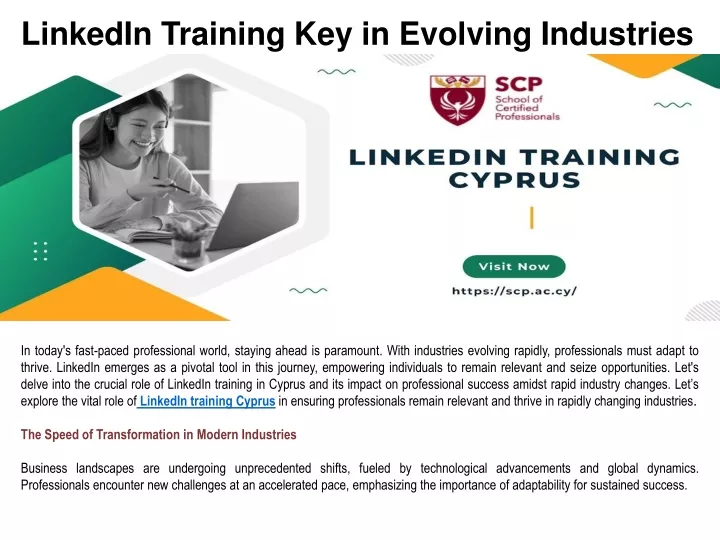 linkedin training key in evolving industries