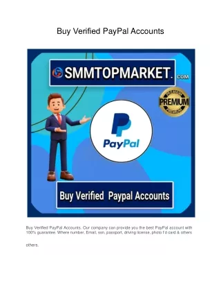 Buy Verified PayPal Accounts