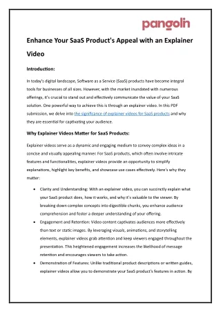 Enhance Your SaaS Product's Appeal with an Explainer Video
