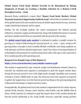 Smart Food Scale Market