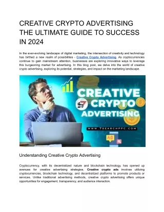CREATIVE CRYPTO ADVERTISING | Banner Crypto Advertising