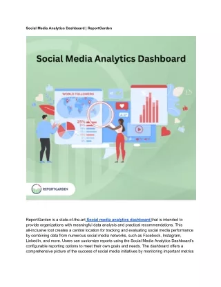 social media analytics dashboard reportgarden