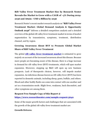 Rift Valley Fever Treatment Market