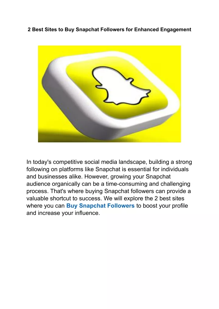 2 best sites to buy snapchat followers