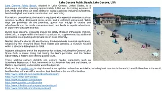 lake geneva public beach lake geneva usa