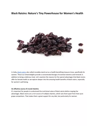 Black Raisins_ Nature's Tiny Powerhouse for Women's Health (4)