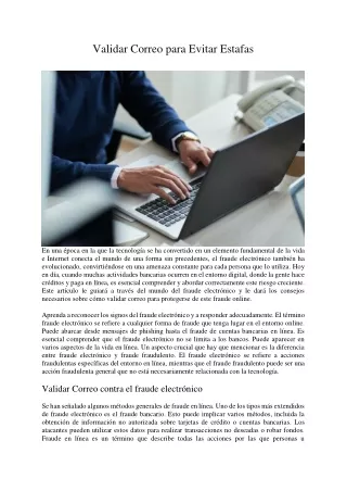 validar correo para evitar estafas