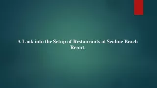 Discover Exceptional Dining Experiences at Sealine Beach Resort