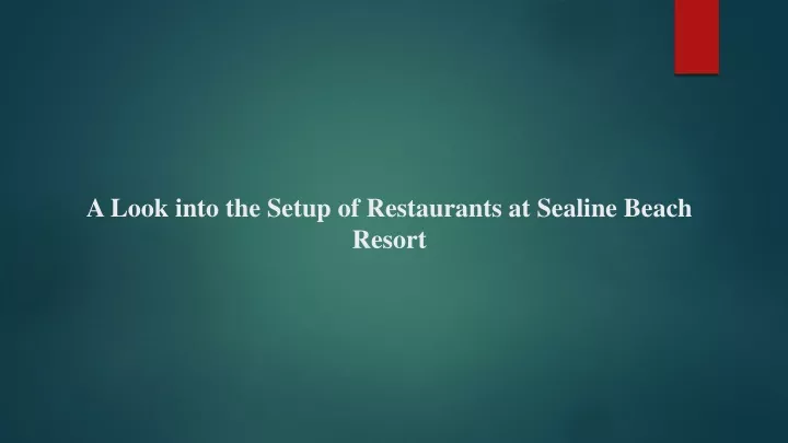 a look into the setup of restaurants at sealine beach resort