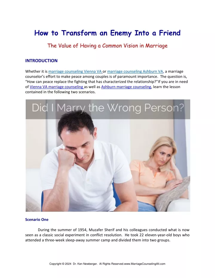 how to transform an enemy into a friend