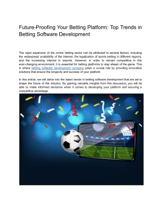 Future-Proofing Your Betting Platform_ Top Trends in Betting Software Development