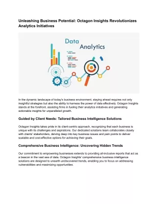 Unleashing Business Potential_ Octagon Insights Revolutionizes Analytics Initiatives