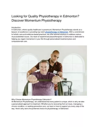 Looking for Quality Physiotherapy in Edmonton_ Discover Momentum Physiotherapy