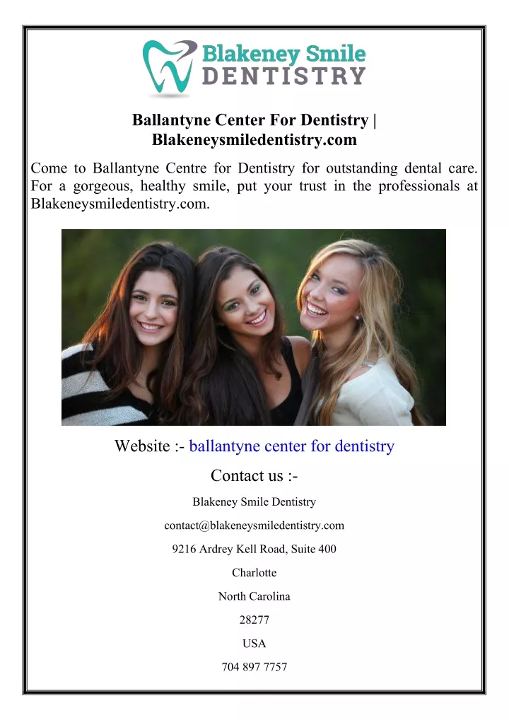 ballantyne center for dentistry