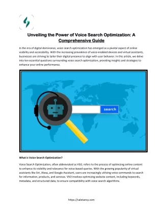 Unveiling the Power of Voice Search Optimization