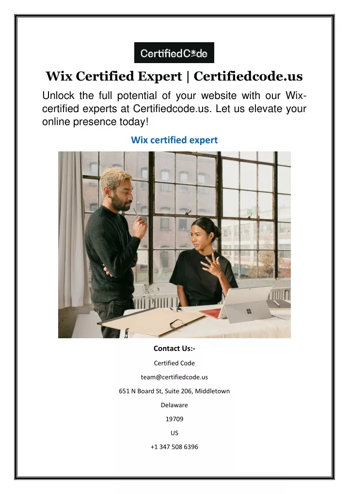 wix certified expert certifiedcode us