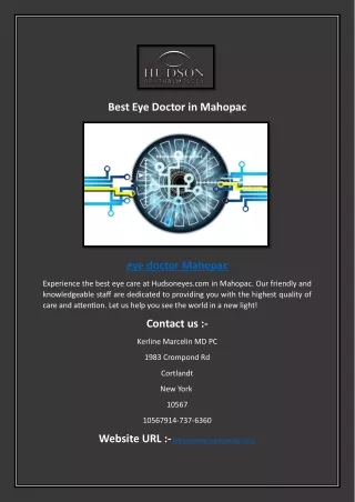 Best Eye Doctor in Mahopac