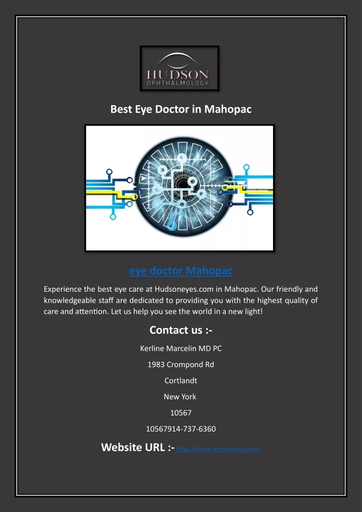 best eye doctor in mahopac