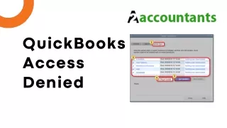 Reasons Behind QuickBooks Access Denied in Desktop Version