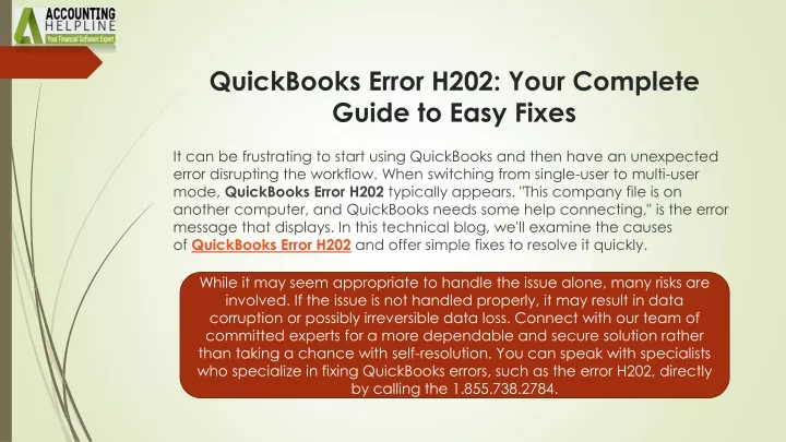 quickbooks error h202 your complete guide to easy fixes