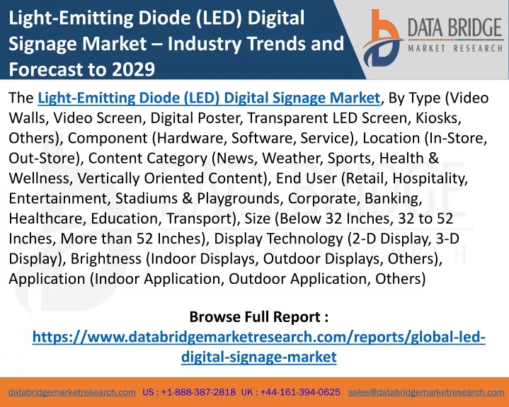light emitting diode led digital signage market