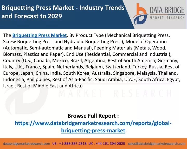 briquetting press market industry trends