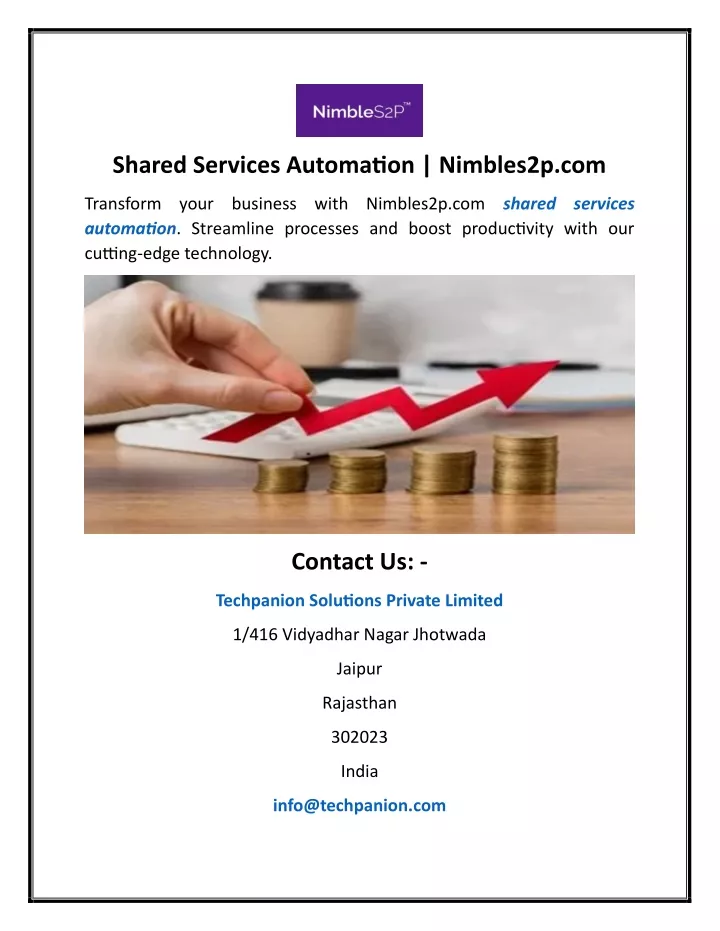 shared services automation nimbles2p com