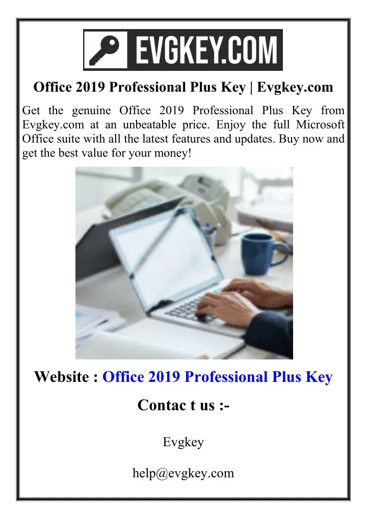 office 2019 professional plus key evgkey com