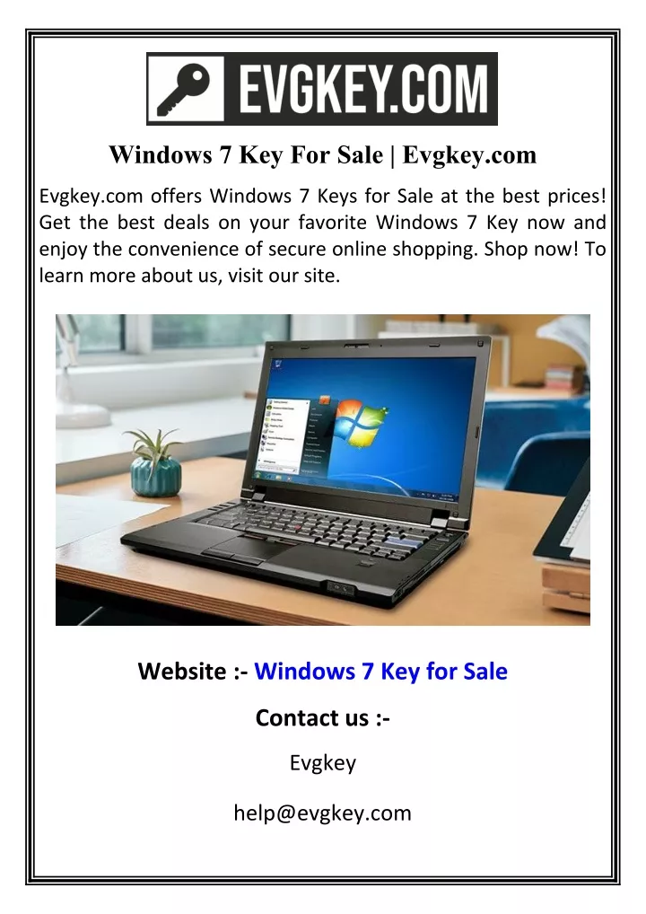 windows 7 key for sale evgkey com