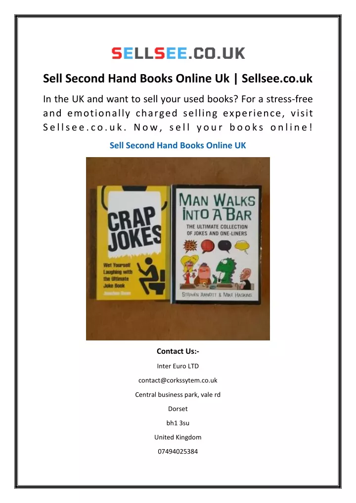 sell second hand books online uk sellsee co uk