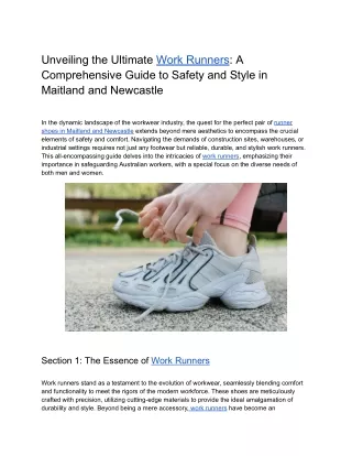 unveiling the ultimate work runners