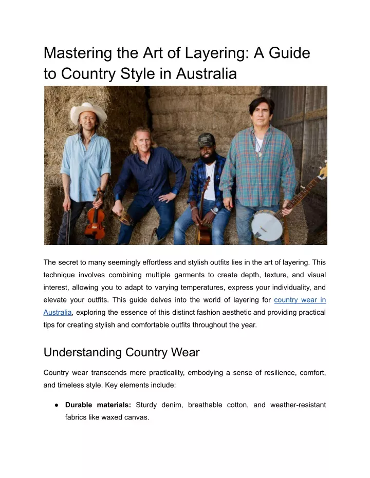 mastering the art of layering a guide to country