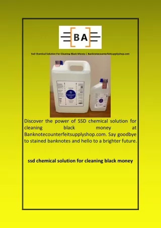 Ssd Chemical Solution For Cleaning Black Money Banknotecounterfeitsupplyshop com