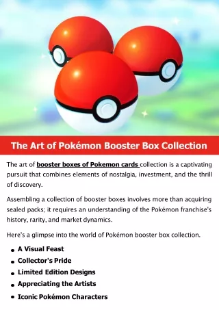 The Art of Pokémon Booster Box Collection