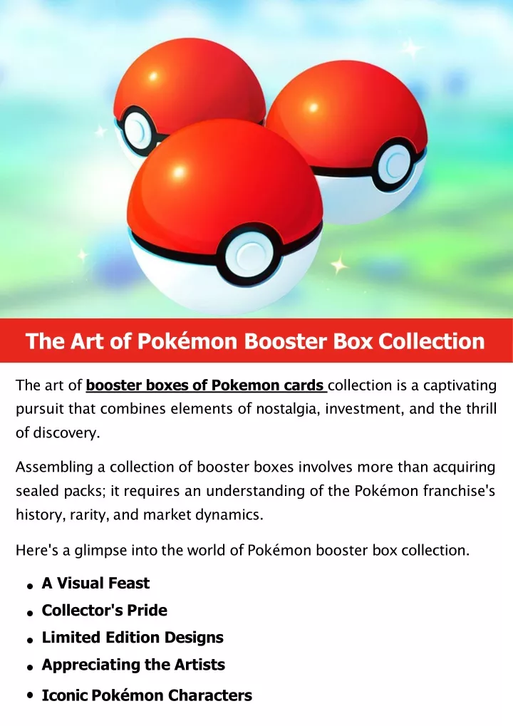 the art of pok mon booster box collection