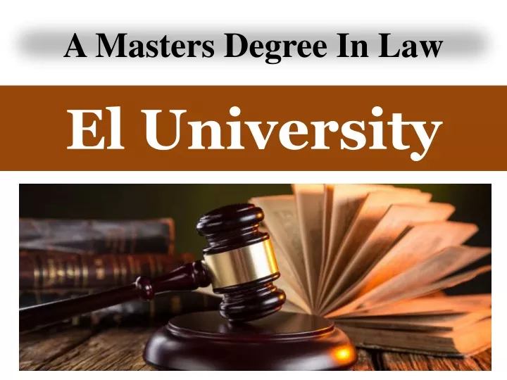 a masters degree in law