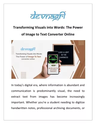 transforming visuals into words the power