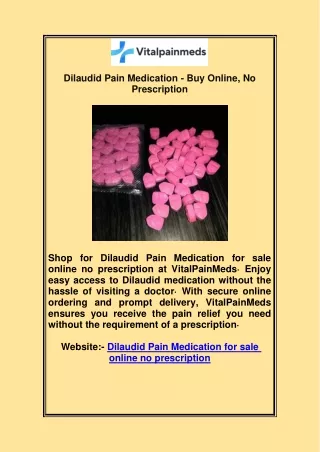 Dilaudid Pain Medication for sale online no prescription