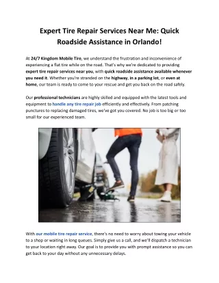 Expert Tire Repair Services Near Me_ Quick Roadside Assistance in Orlando
